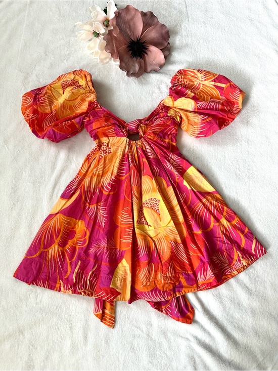 FARM Rio Dresses & Skirts - FARM RIO Summer Garden Bow Mini Dress S